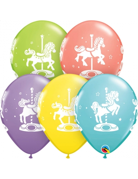 Globo Carousel Horses Redondo 28cm Surtido