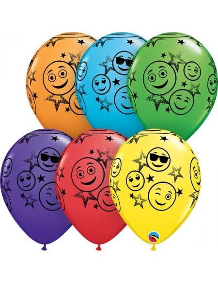 Globo Smiley Stars Redondo 28cm Surtido