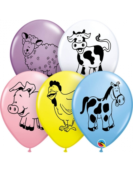 Globo Farm Animal Redondo 28cm Surtido