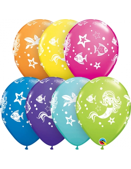 Globo Merry Mermaid and Friends Redondo 28cm Surtido