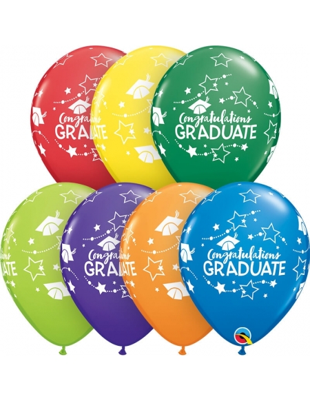 Globo Congratulations Graduate Stars Redondo 28cm Surtido