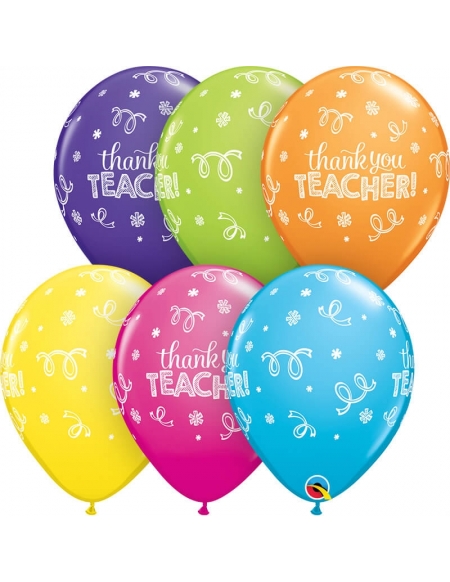 Globo Thank You Teacher Redondo 28cm Surtido