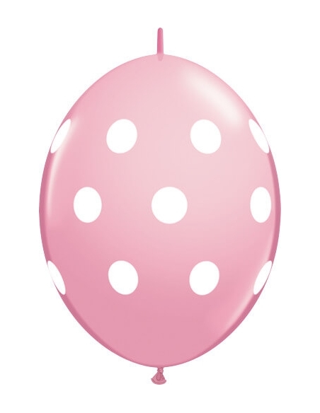 Globo Big Polka Dots Quick Link 30cm Rosa