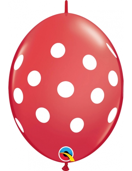 Globo Big Polka Dots Quick Link 30cm Rojo