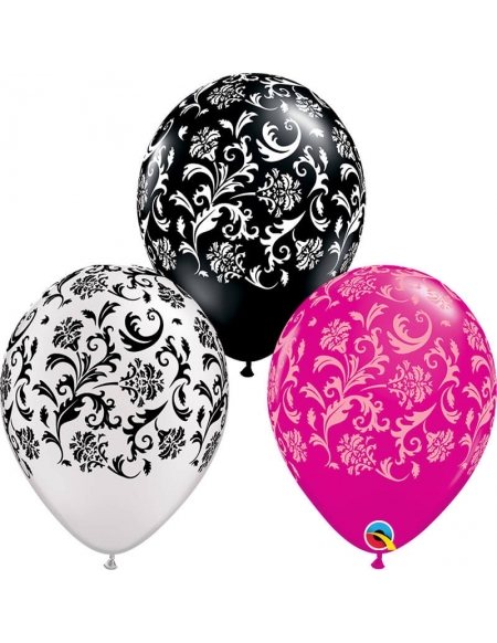 Globo Damask Print Redondo 28cm Surtido