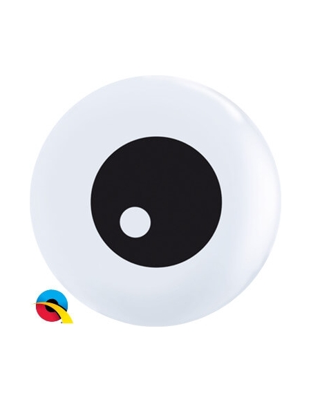 Globo Friendly Eyeball Topprint Redondo 13cm Blanco