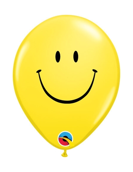 Globo Smile Face Redondo 13cm Amarillo