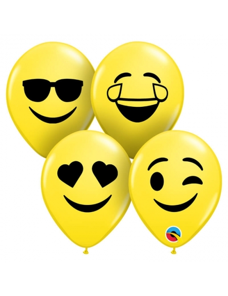 Globo Smiley Faces Redondo 13cm Amarillo