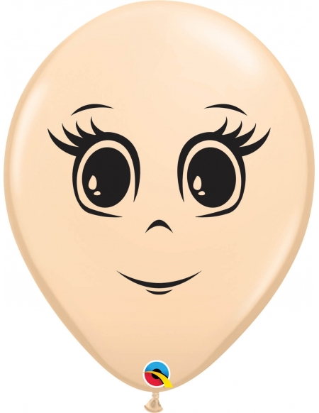 Globo Feminine Face Redondo 40cm Piel