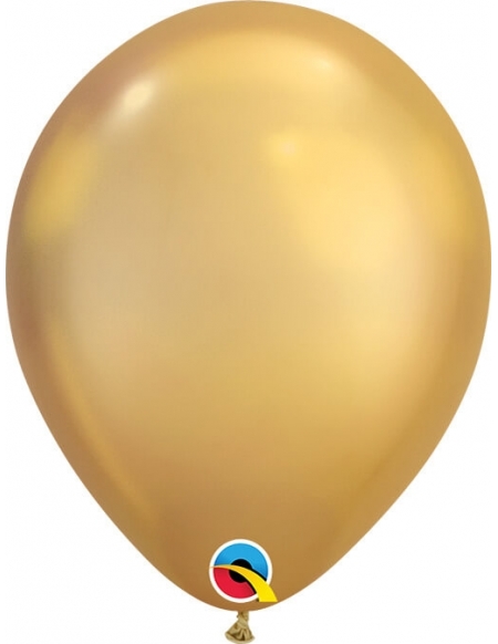 Globo Qualatex Chrome Redondo 18cm Oro