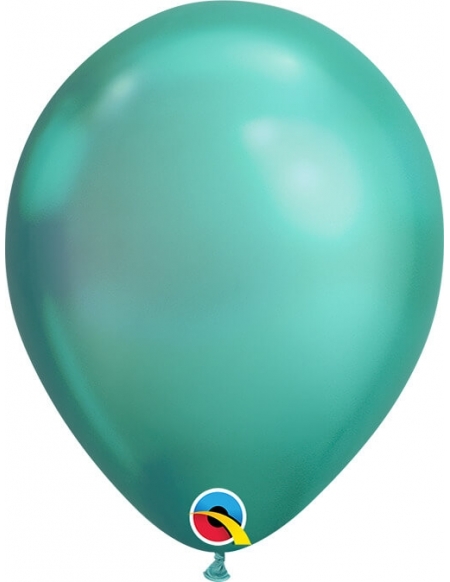 Globo Qualatex Chrome Redondo 18cm Verde