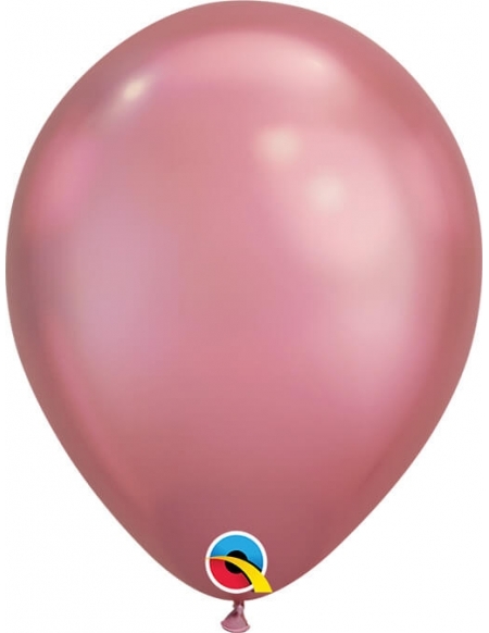 Globo Qualatex Chrome Redondo 18cm Malva