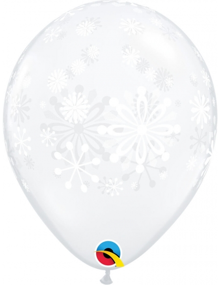 Globo Copos de Nieve Redondo 28cm Transparente