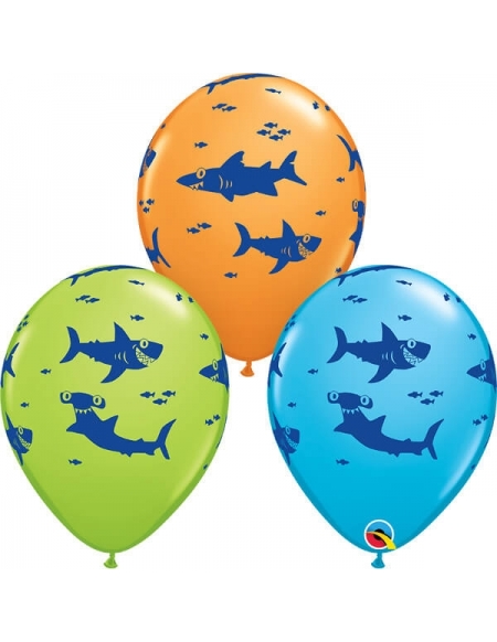 Globo Tiburones Divertidos Redondo 28cm Surtido