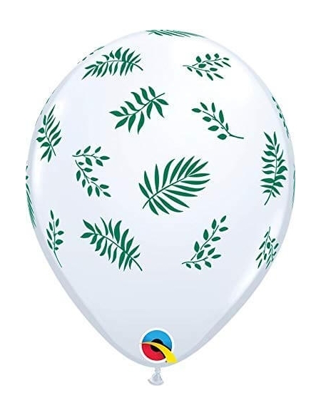 Globo Tropical Greenery Redondo 28cm Blanco