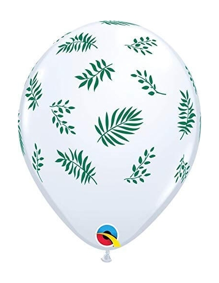 Globo Tropical Greenery Redondo 28cm Blanco