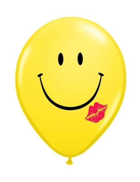 Globo Smile and Kiss Redondo 40cm Amarillo