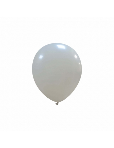 Globos Latex Redondos 13cm Pastel Plata PL70