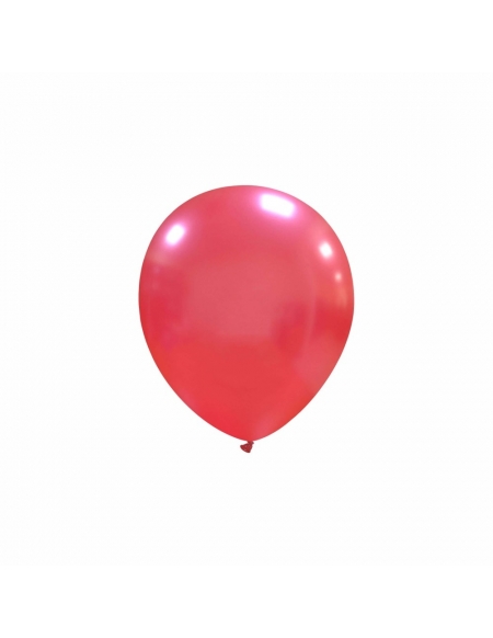 Globos Latex Redondos 13cm Metalizado Rojo ML32