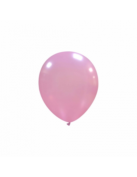 Globos Latex Redondos 13cm Metalizado Rosa ML33