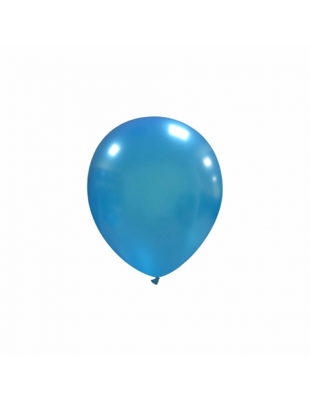 Globos Latex Redondos 13cm Metalizado Azul ML36