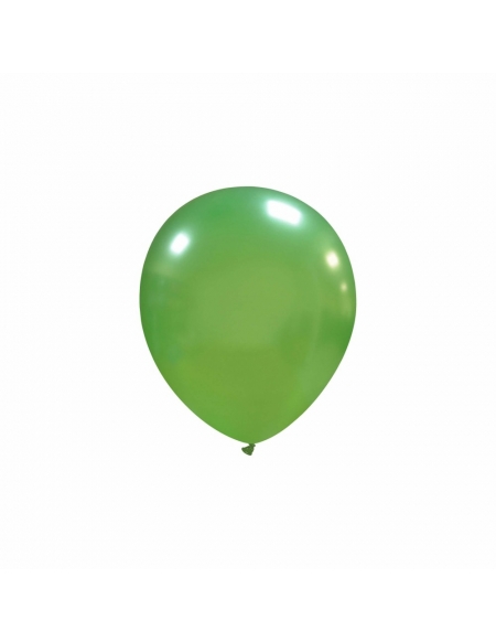 Globos Latex Redondos 13cm Metalizado Verde Claro ML37