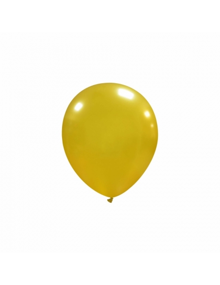 Globos Latex Redondos 13cm Metalizado Oro ML39