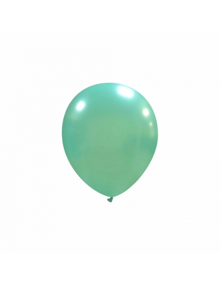 Globos Latex Redondos 13cm Metalizado Aguamarina ML62