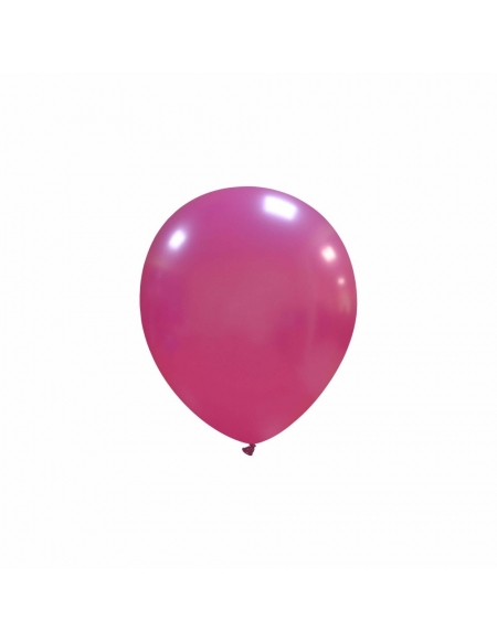 Globos Latex Redondos 13cm Metalizado Fucsia ML64