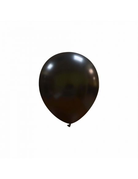 Globos Latex Redondos 13cm Metalizado Negro ML65