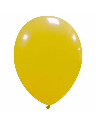 Globos Latex Redondos 25cm Pastel Amarillo Oscuro