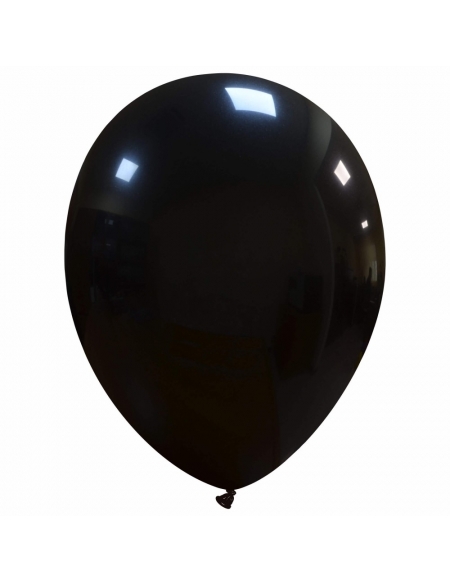 Globos Latex Redondos 25cm Pastel Negro