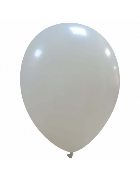 Globos Latex Redondos 25cm Pastel Plata