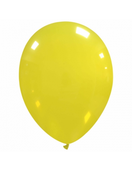 Globos Latex Redondos 25cm Cristal Amarillo CL40