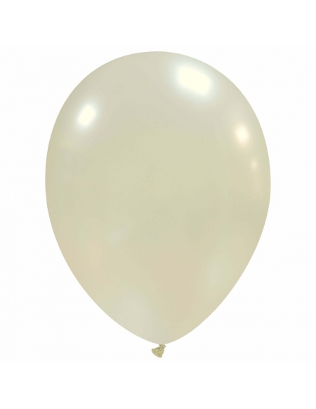 Globos Latex Redondos 25cm Metalizado Perla ML28