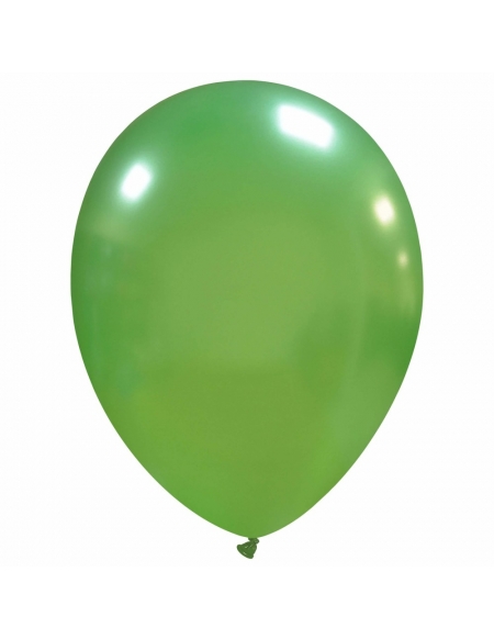 Globos Latex Redondos 25cm Metalizado Verde Claro ML37