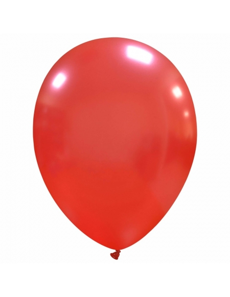 Globos Latex Redondos 25cm Metalizado Rojo Oscuro ML53