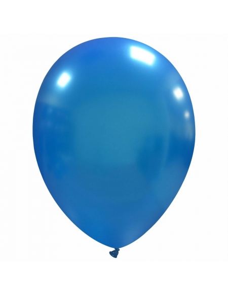 Globos Latex Redondos 25cm Metalizado Azul Oscuro ML54