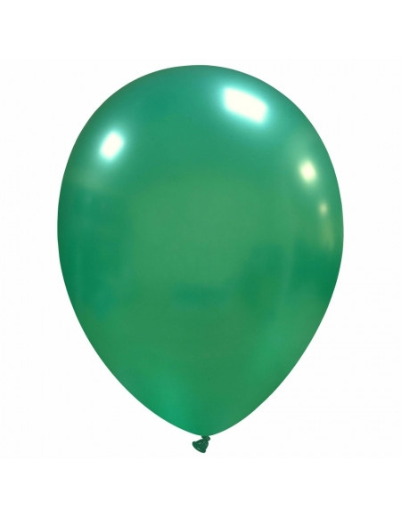 Globos Latex Redondos 25cm Metalizado Verde Oscuro ML55