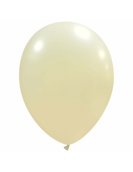 Globos Latex Redondos 25cm Metalizado Marfil ML58