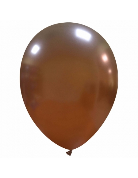 Globos Latex Redondos 25cm Metalizado Marron ML66