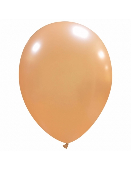 Globos Latex Redondos 35cm Metalizado Melocoton ML60