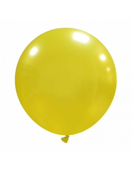 Globos Latex Esfericos 40cm Metalizado Amarillo ML30