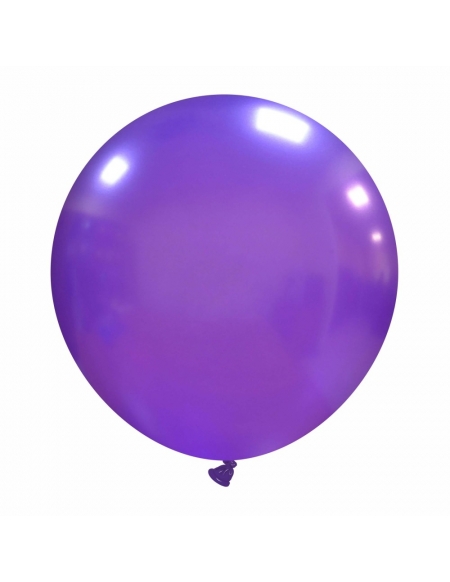 Globos Latex Esfericos 40cm Metalizado Purpura ML34