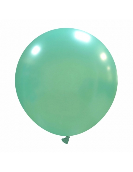 Globos Latex Esfericos 40cm Metalizado Aguamarina ML62