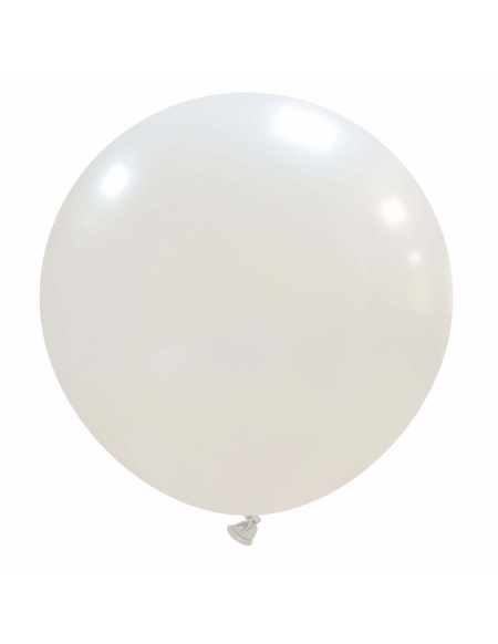 Globos Latex Esfericos 75cm Metalizado Blanco ML29