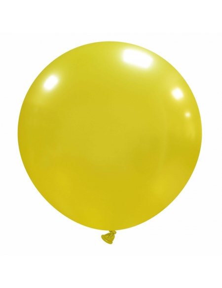 Globos Latex Esfericos 75cm Metalizado Amarillo ML30