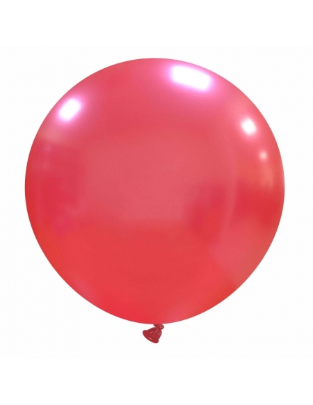 Globos Latex Esfericos 75cm Metalizado Rojo ML32