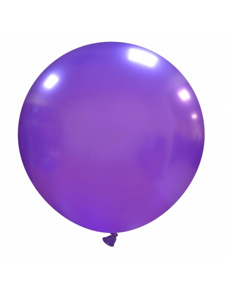 Globos Latex Esfericos 75cm Metalizado Purpura ML34