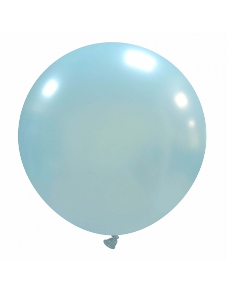 Globos Latex Esfericos 75cm Metalizado Celeste ML35